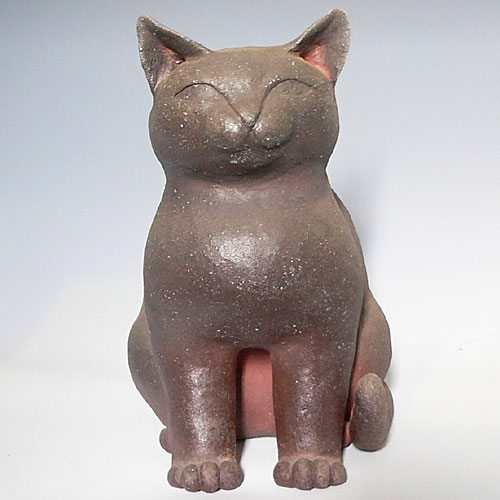 おとぼけネコ 手あぶり猫 火鉢 置物の作品集 焼き物 陶器 陶芸作品販売