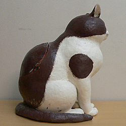 絵付け猫｜手あぶり猫 火鉢/置物の作品集｜焼き物/陶器/陶芸作品販売